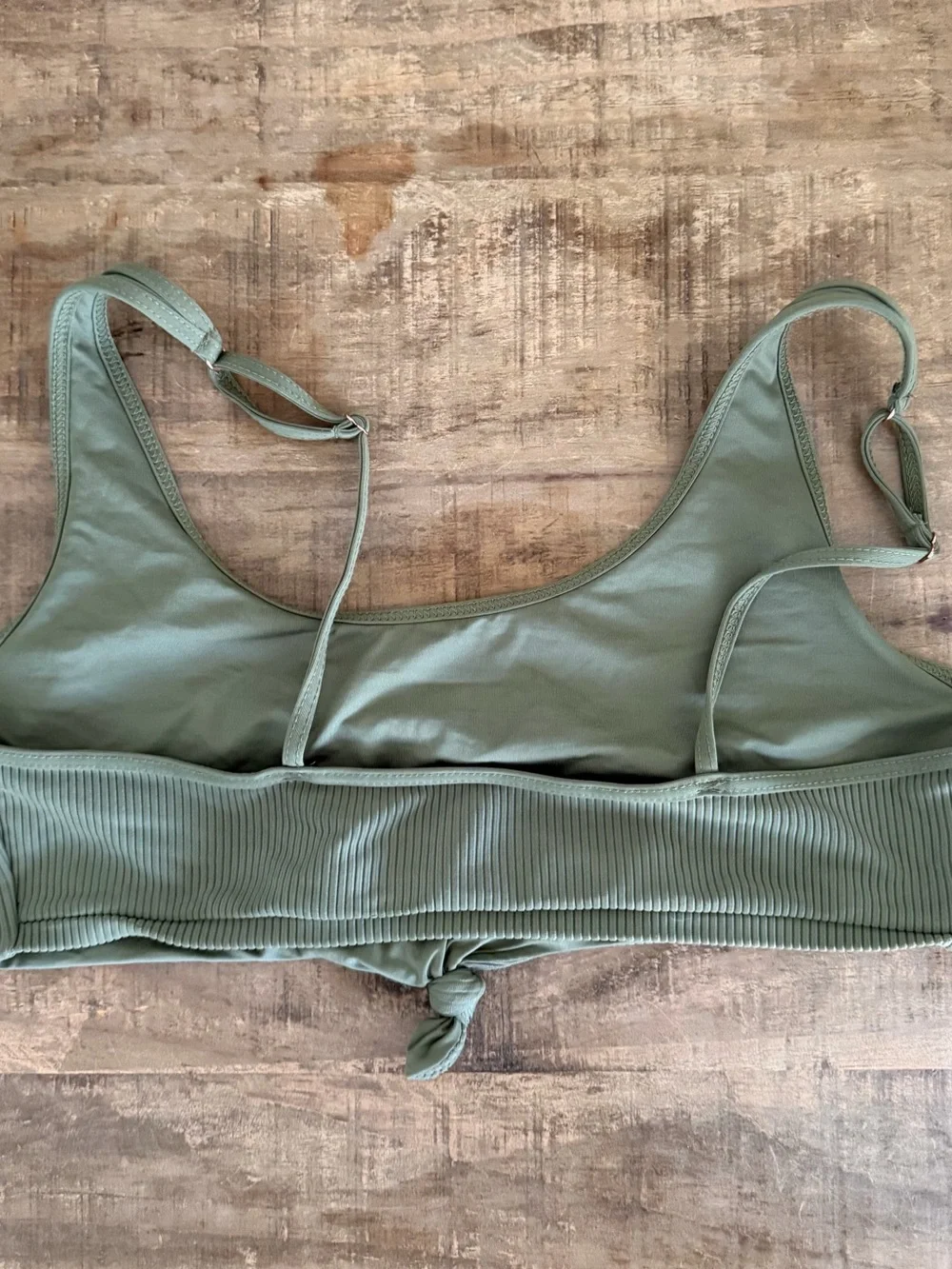 Frankie’s Ribbed Olive Green Bikini